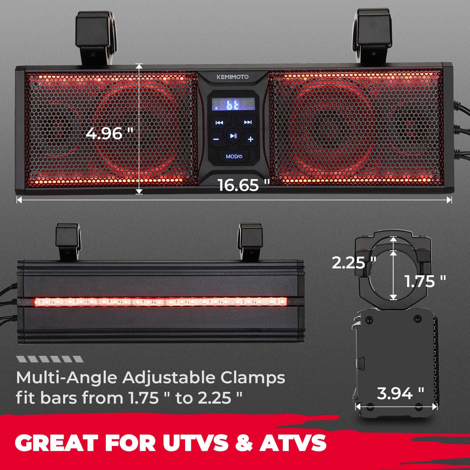 16 Inch RGB Sound Bar for Boats - Image 6