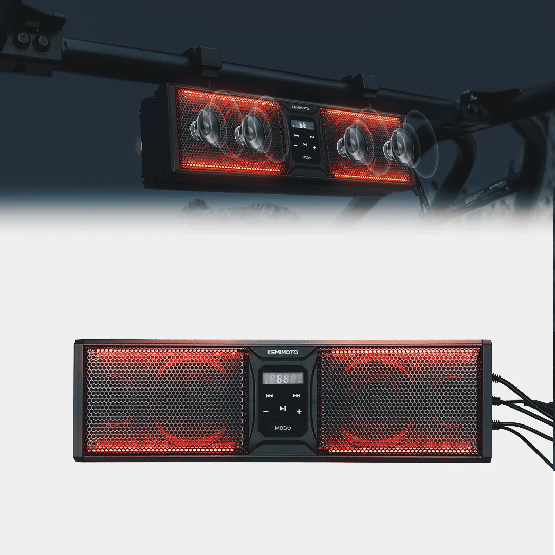 16'' RGB UTV ATV Golf Cart Sound Bar, BT 5.0, Amplified, IP65 Waterproof Dustproof - Image 9