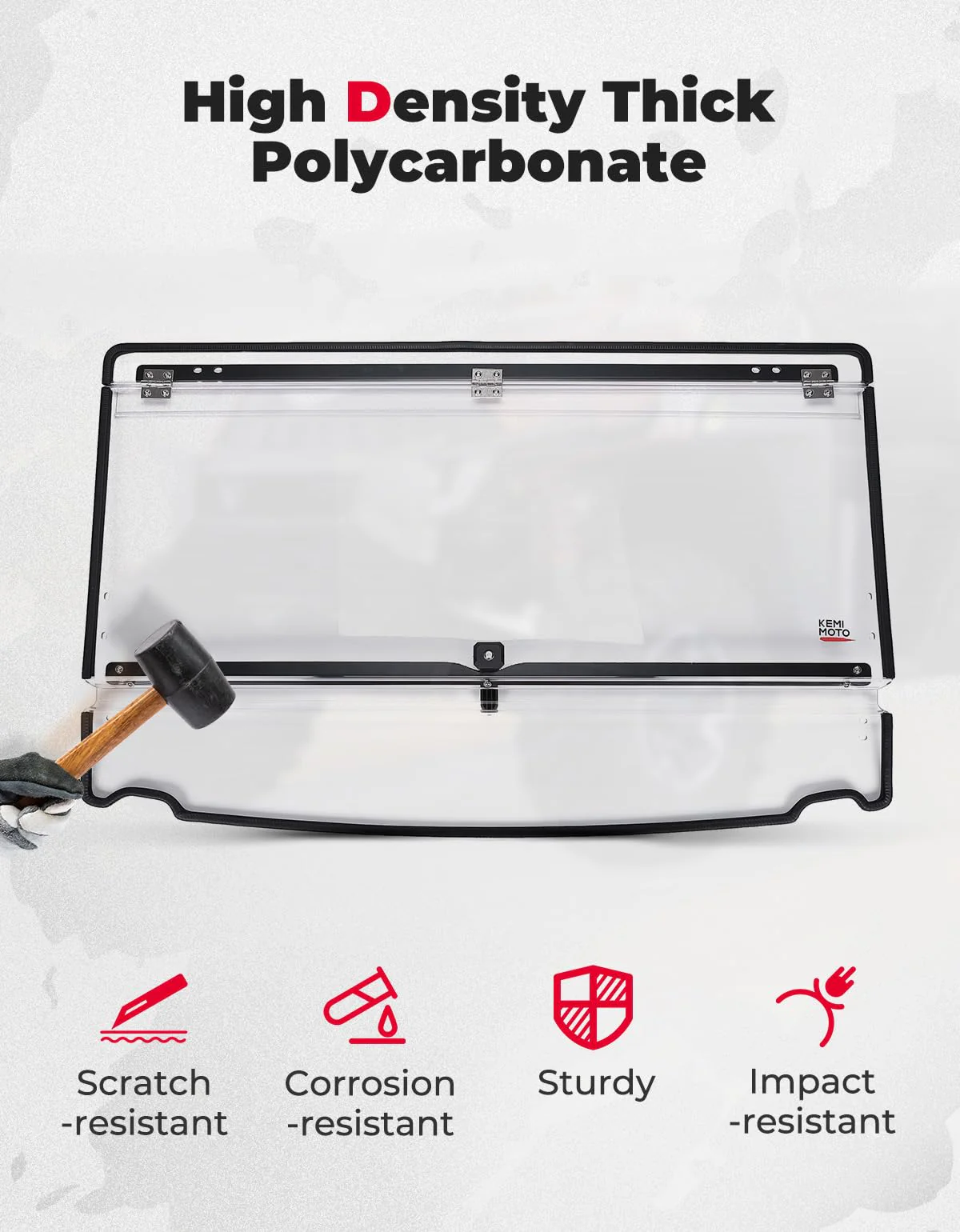 2-IN-1 Flip Windshield for Polaris Ranger XP 900/1000/ Crew 2014-2025 - Image 5