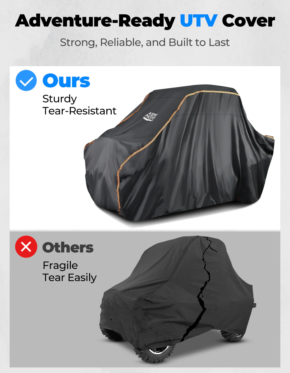 2-Seater UTV Cover Waterproof for RZR | Ranger | Maverick | ZForce - Image 2