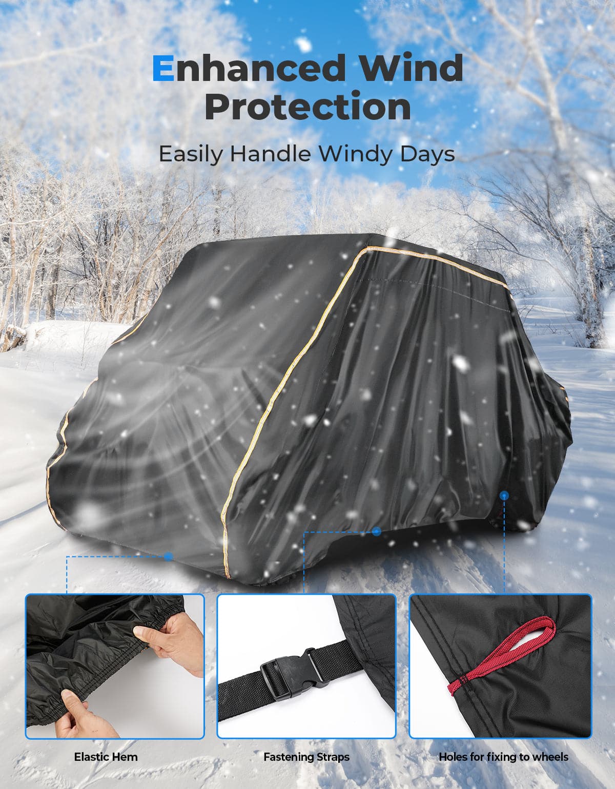 4-Seater UTV Cover Waterproof for Ranger Crew 570 / Mule PRO-FXT PRO-DXT - Image 2
