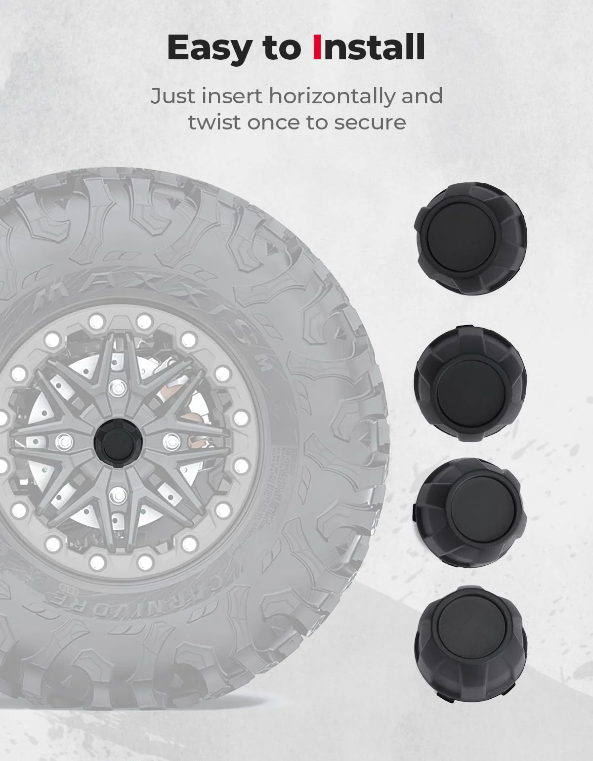 4PCS Tire Wheel Hub Caps for Kawasaki Teryx KRX 1000 - Image 4