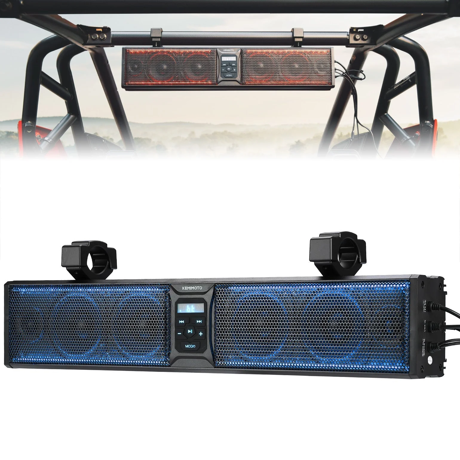 6 Speaker 26 Inch RGB Bluetooth Sound Bar for Polaris RZR/ 570/ 800/ 900/XP/1000/ Pro - Image 9