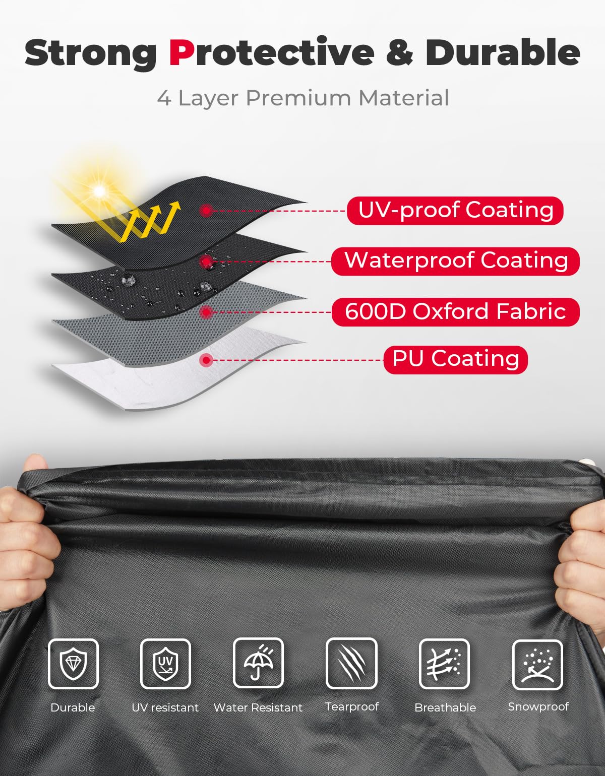 Heavy-Duty Golf Cart Cover for EZGO Club Car Models - Image 6
