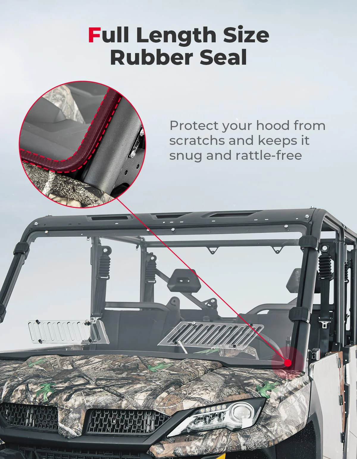 Airflow Sliding Vented Front Windshield for CFMOTO UFORCE 1000|1000XL - Image 6