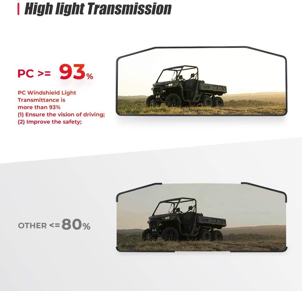 Rear Windshield for Can Am Defender HD 5/8/ 10/ MAX - Image 6