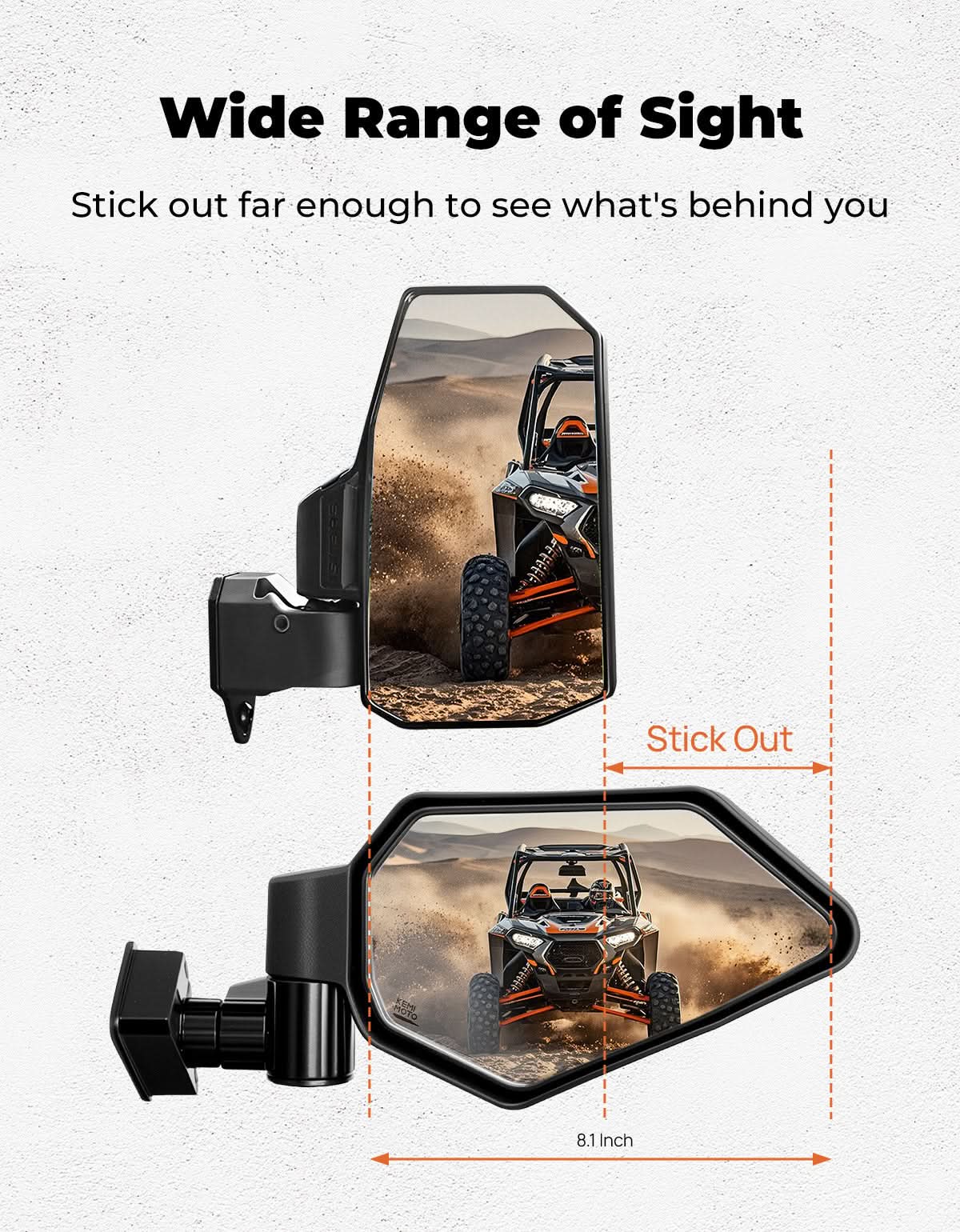 Can-Am Maverick X3 & Max RS DS Turbo Side Mirrors US Flag Pattern(2017-2026) - Image 6