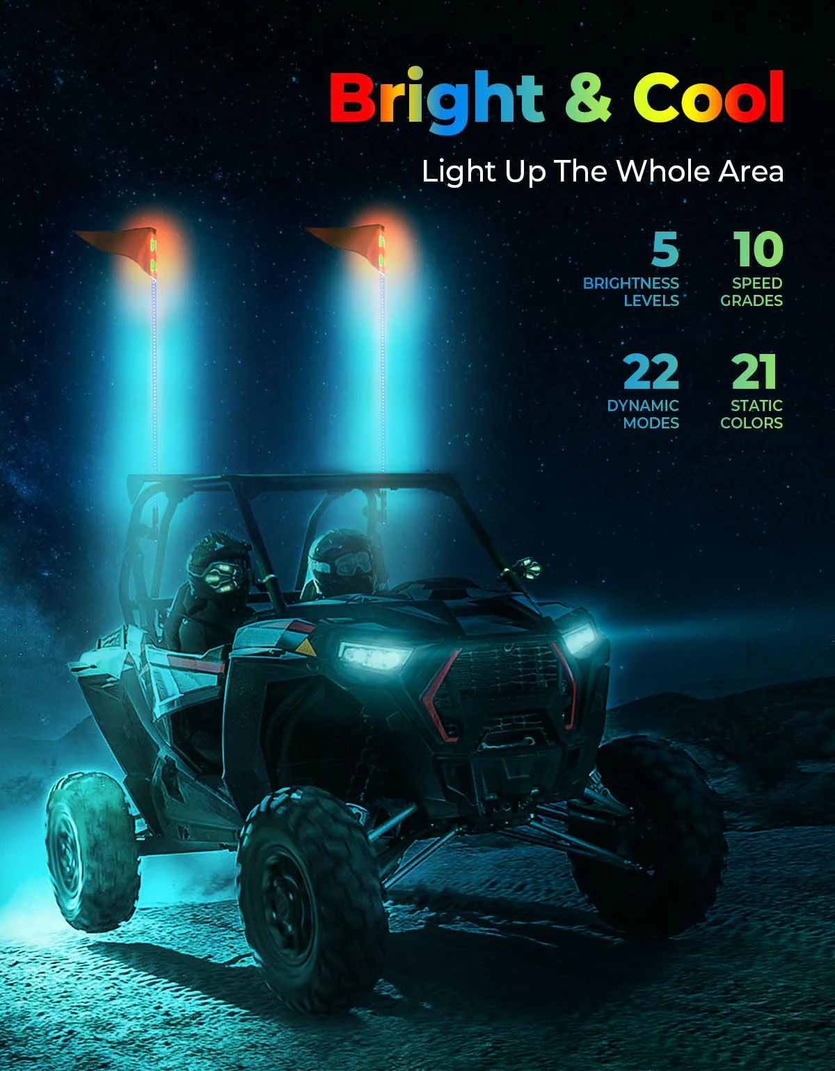 DRL Signal Light & Whip Lights For Can-Am Defender - Image 7