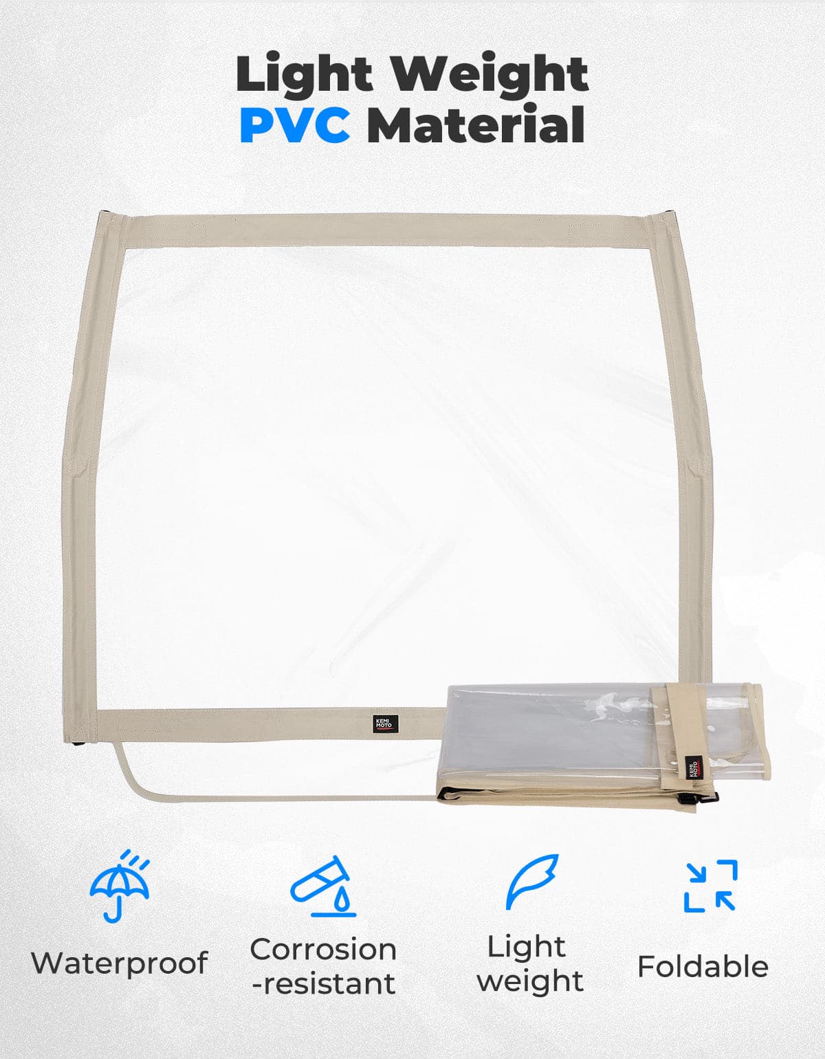 Foldable Golf Cart Windshield for Club Car DS, Tempo, Precedent - Image 6