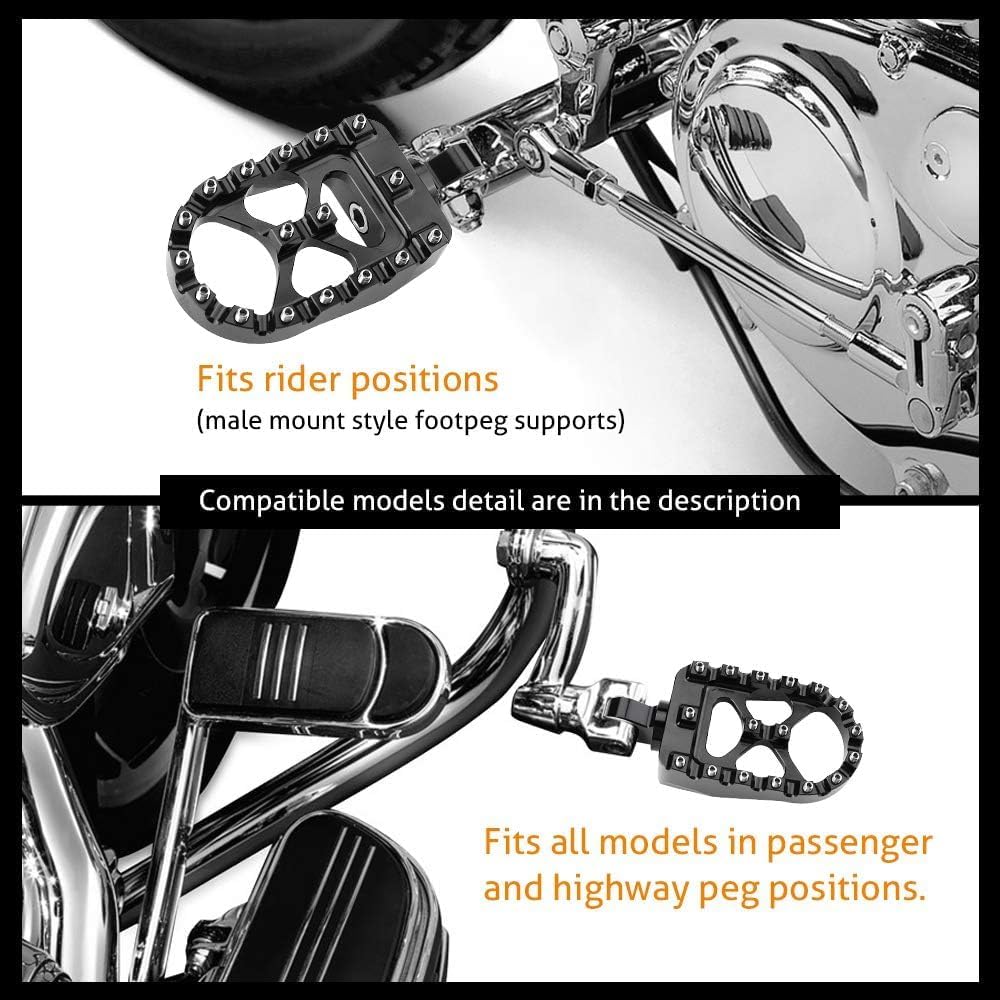 Footpegs for Dyna Sportster FLFB FLSTF Iron 883 Softail Street Glide - Image 5