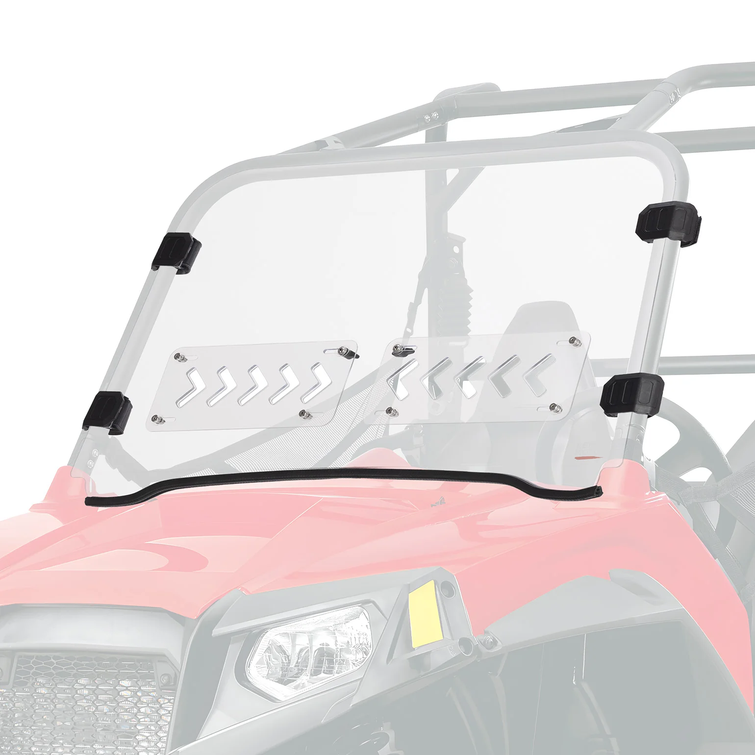 Front 2-IN-1 Vented Windshield for Polaris RZR 800/S800/4 800/XP 900/RZR 570