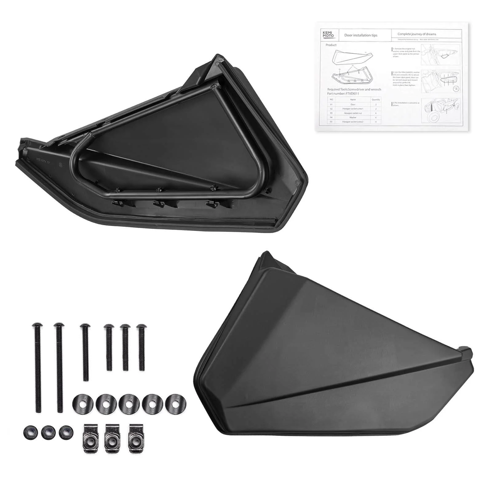 Front Lower Door Inserts & Center Storage Bag For Can-Am Maverick X3 - Image 9