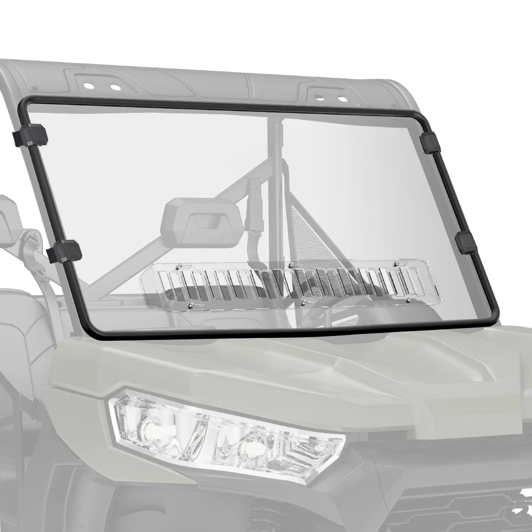 Front Vented Full Windshield & Soft Rear Windshield for Can Am Defender - Image 2