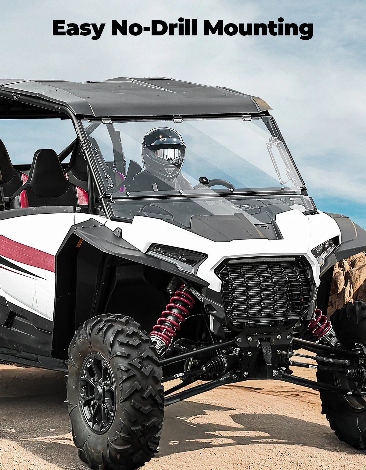 Full Flip Split Windshield Window for Polaris RZR XP 1000 / XP 4 1000 2024-2025 - Image 7