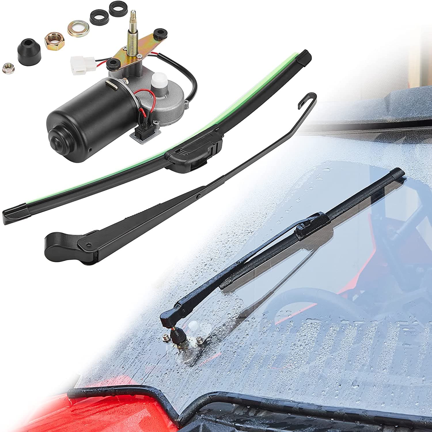 Full Windshield & Windshield Wiper & Windshield Washer for Can-Am Maverick X3 - Image 6
