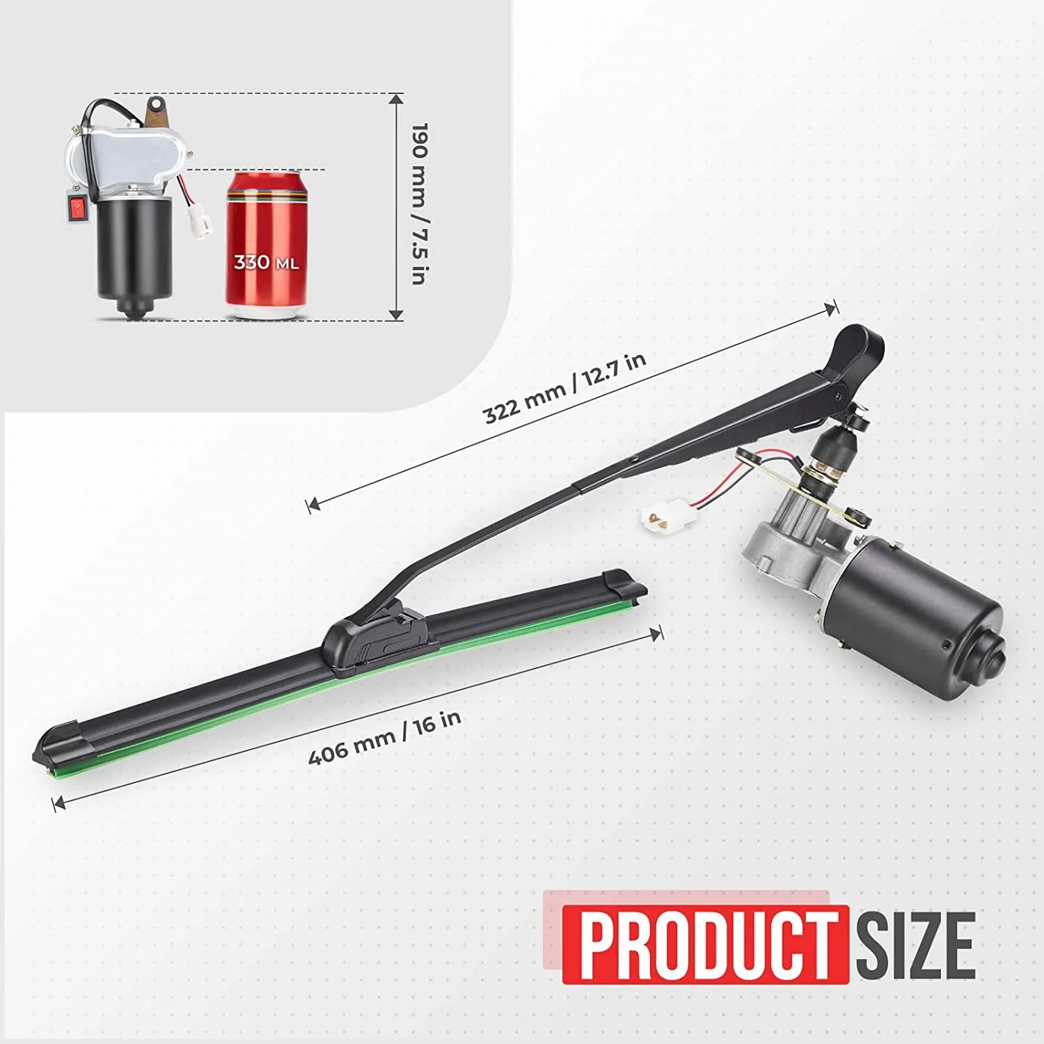 Full Windshield & Windshield Wiper & Windshield Washer for Can-Am Maverick X3 - Image 7
