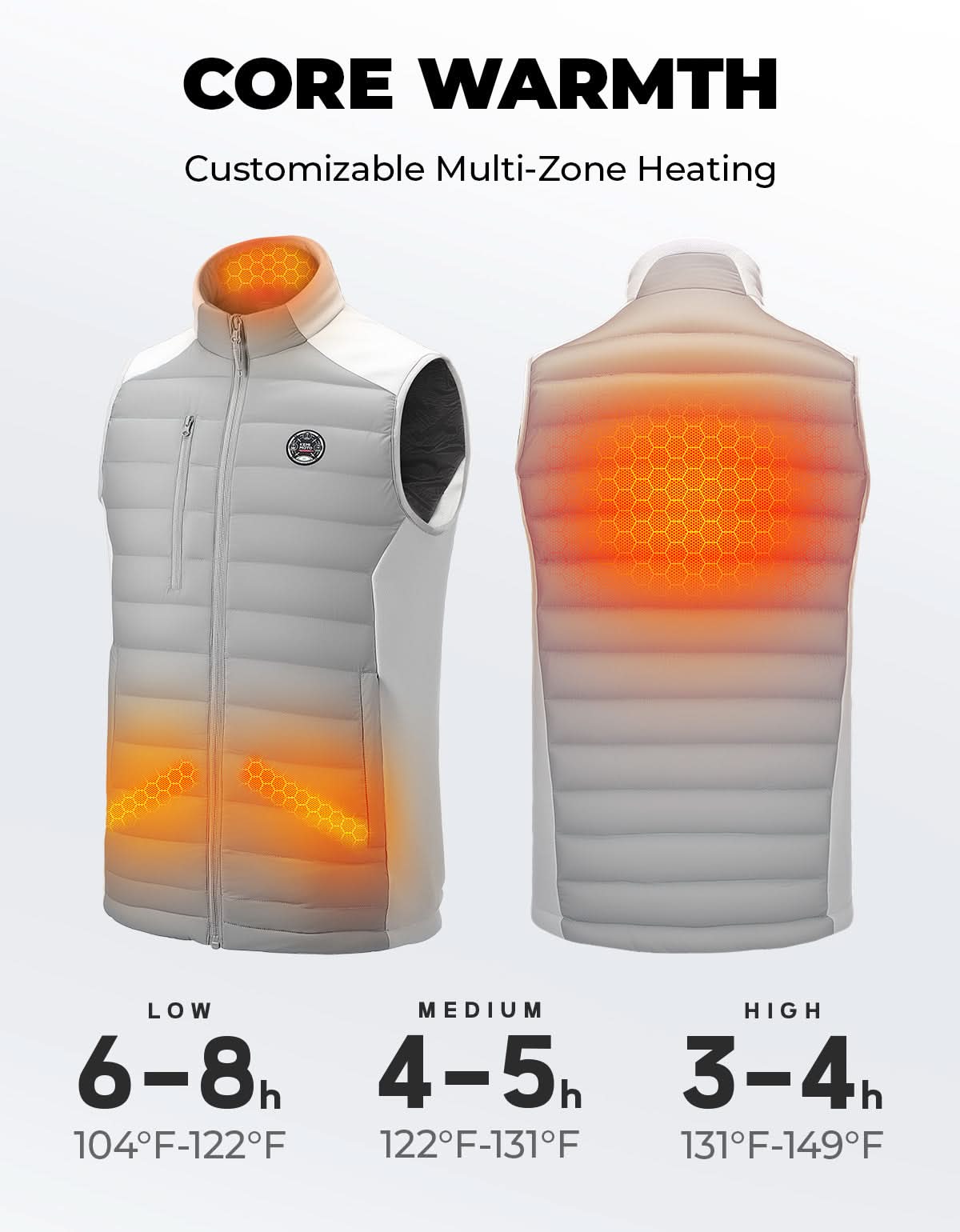 Heated Vest for Women and Men Thermal Reflective with Battery Pack - Image 11