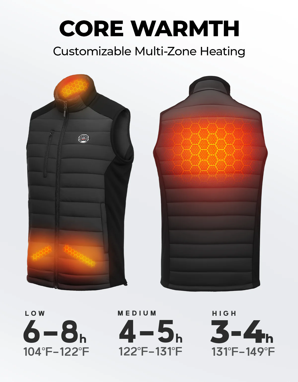 Heated Vest for Women and Men Thermal Reflective with Battery Pack - Image 4