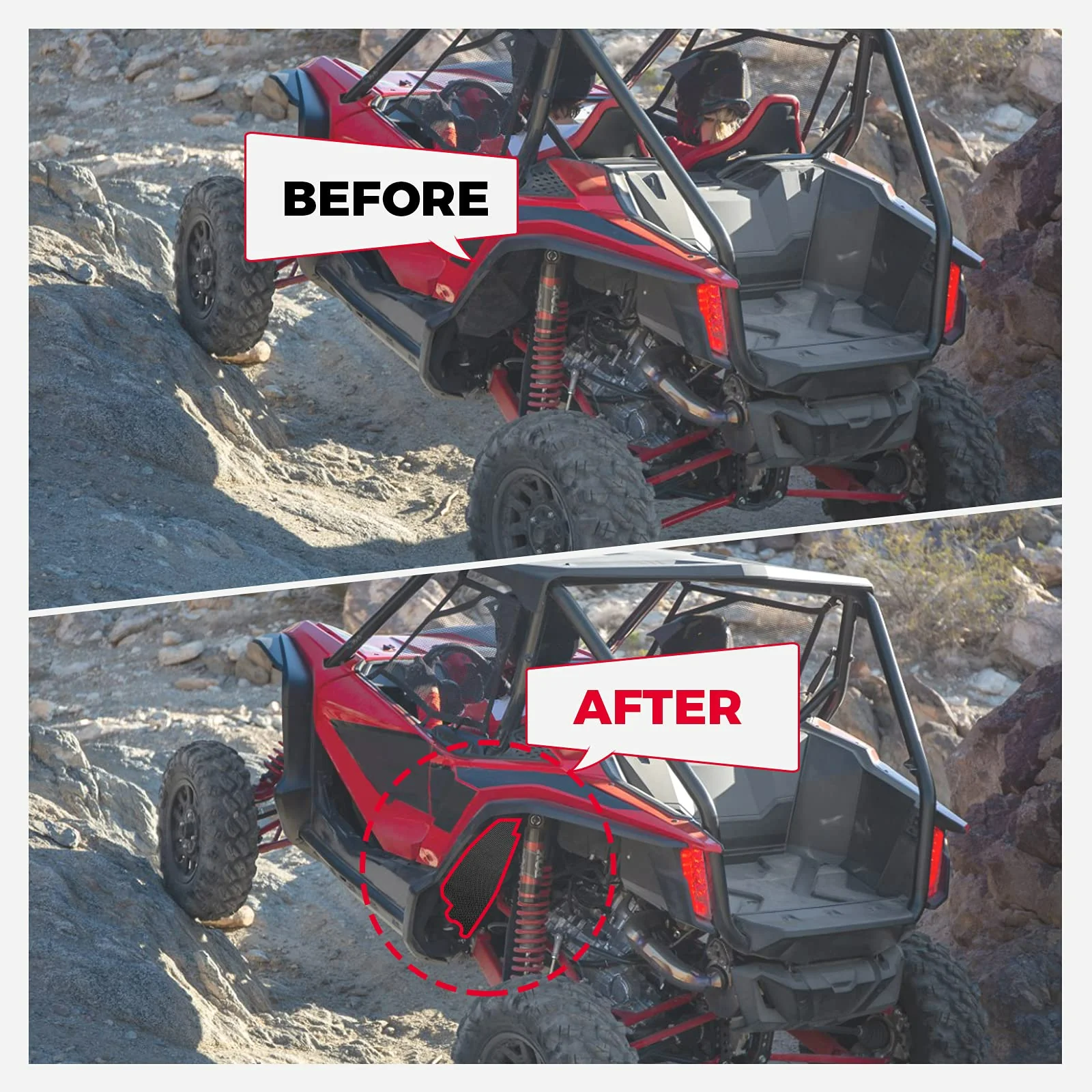 Mud Guard for Honda Talon 1000R/ 1000X 3 pcs - Image 3