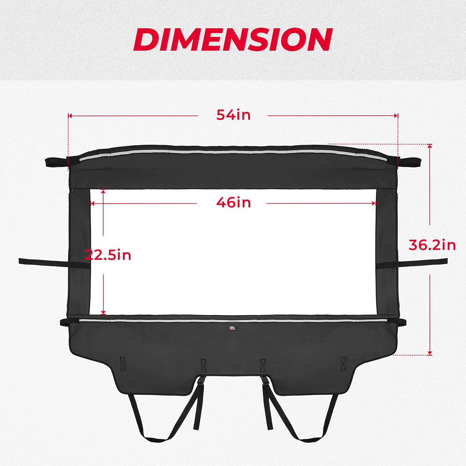 Rear Soft Rear Windshield for Kawasaki TERYX 4 800 - Image 5