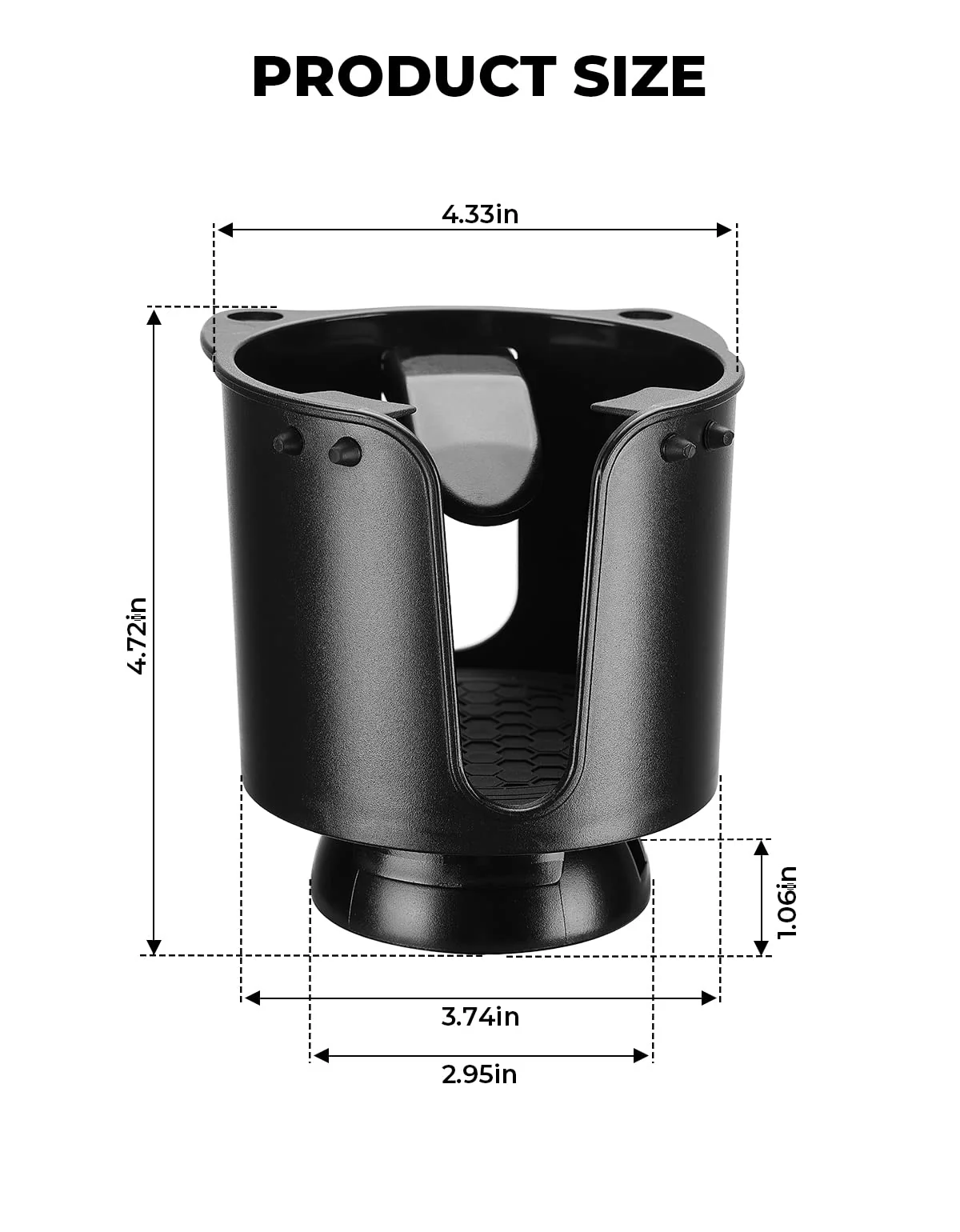 Kayak Cup Holder with Anti-Slip Clips for 18-32 oz Bottles - Image 5
