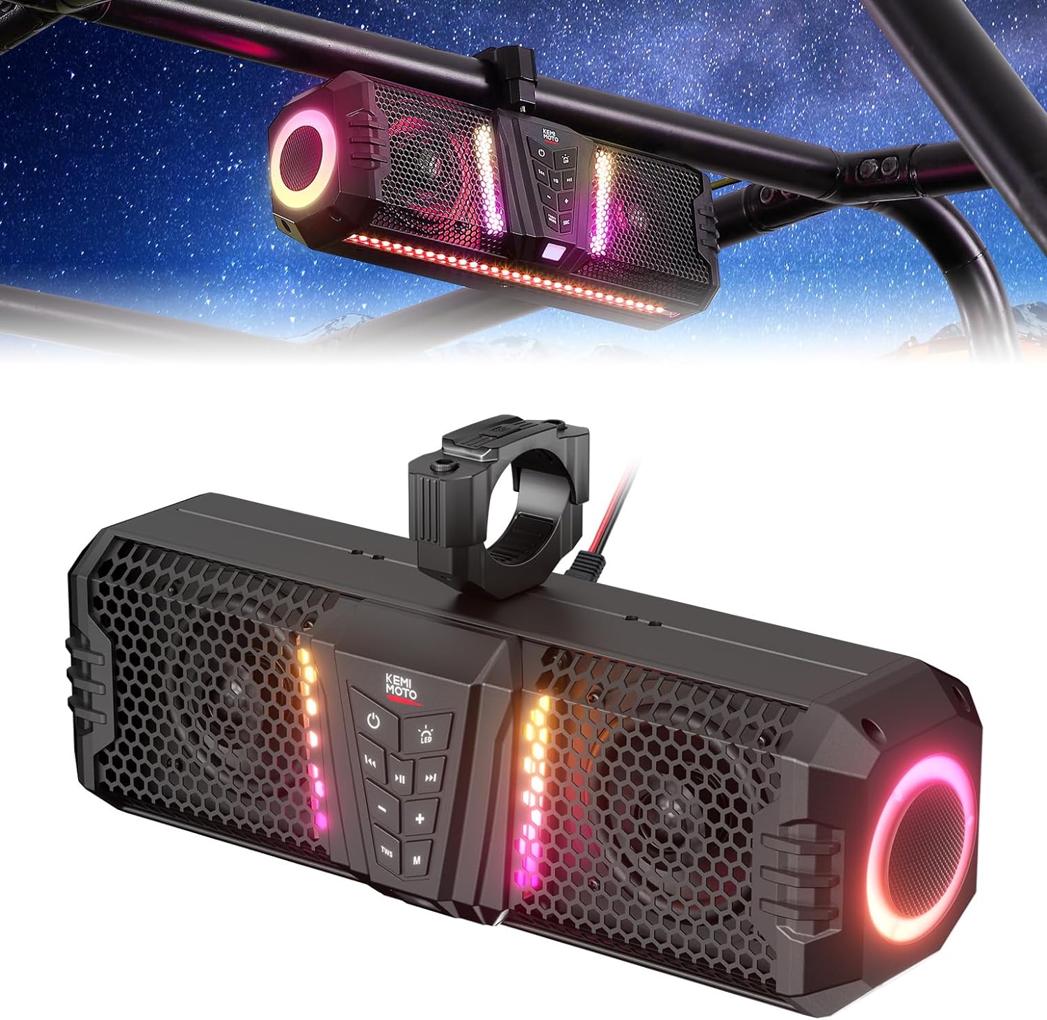 KEMIMOTO Midnight Sound Bar for Can-Am Maverick/Trail/Defender/Commander - Image 8