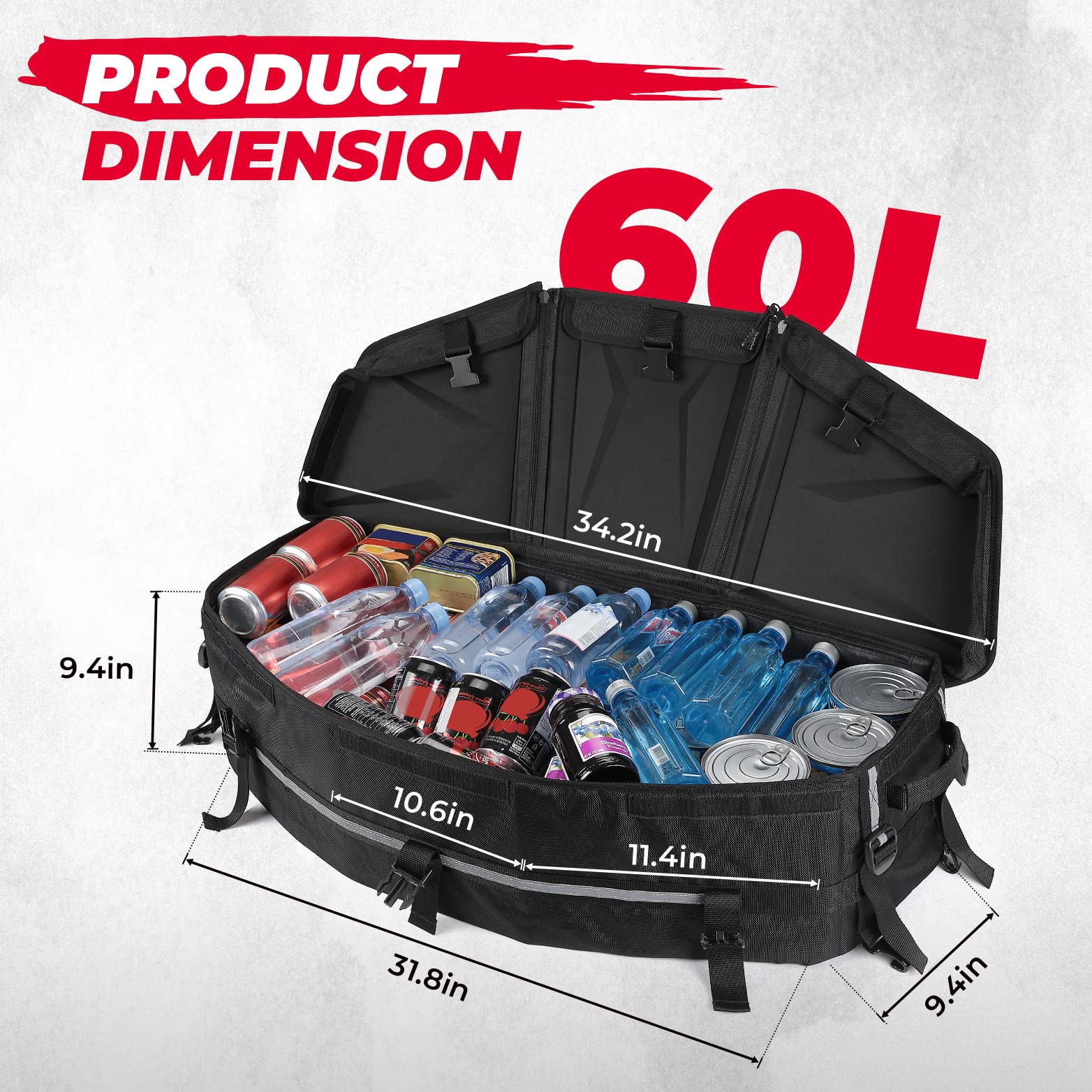 LinQ Pivoting Rack & Rear Storage Bag for Maverick X3/MAX - Image 4
