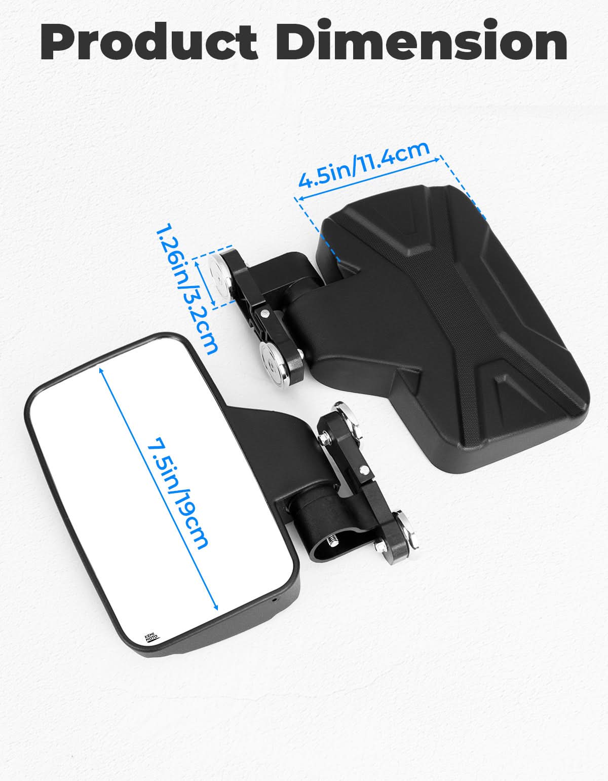 Magnetic Golf Cart Side Mirrors, Universal Rear View Mirrors - Image 6