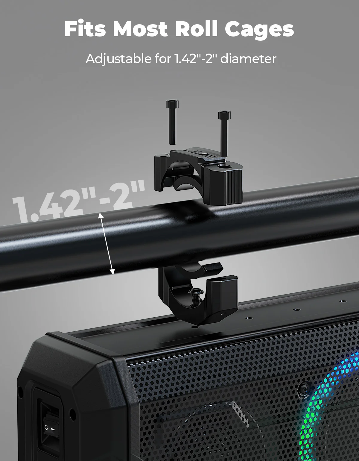 Midnight 90 Roof Soundbar For Can-am Polaris UTV Bluetooth 10 Speakers RGB Lights IP66 Waterproof Dustproof - Image 8
