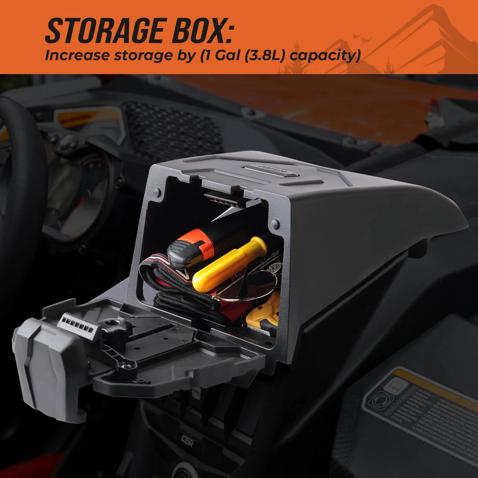 Navigation Storage Box and Holder & Noise Reduction Kit for Can-Am Maverick X3 - Image 4