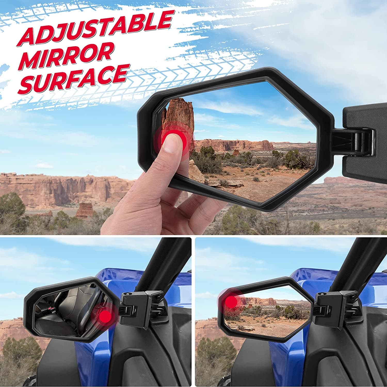 One Pair Side Mirrors for Can-Am Commander 700 & 1000R 2021+ - Image 3