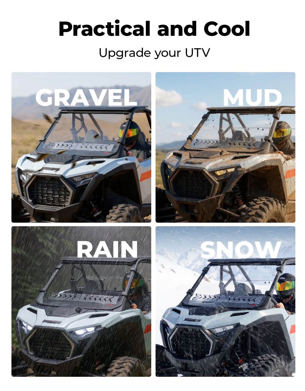 UTV Windshield with Sliding Vented Window for Polaris RZR PRO 2025 - Image 6