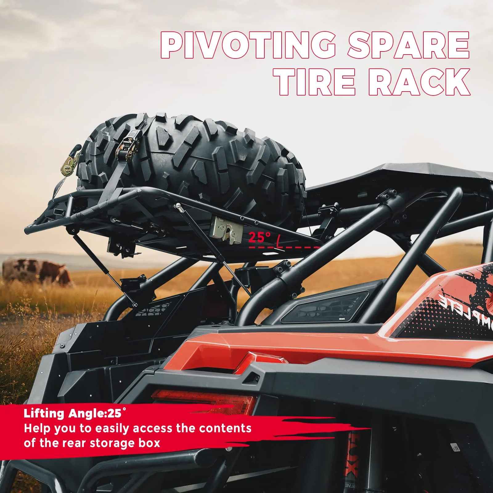 Storage Cargo Tire Rack for Polaris RZR PRO XP (2020-2024) - Image 2