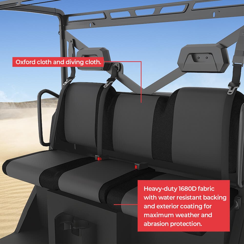 UTV Waterproof Seat Cover & 2" Tie Down Anchors for Polaris Ranger - Image 4