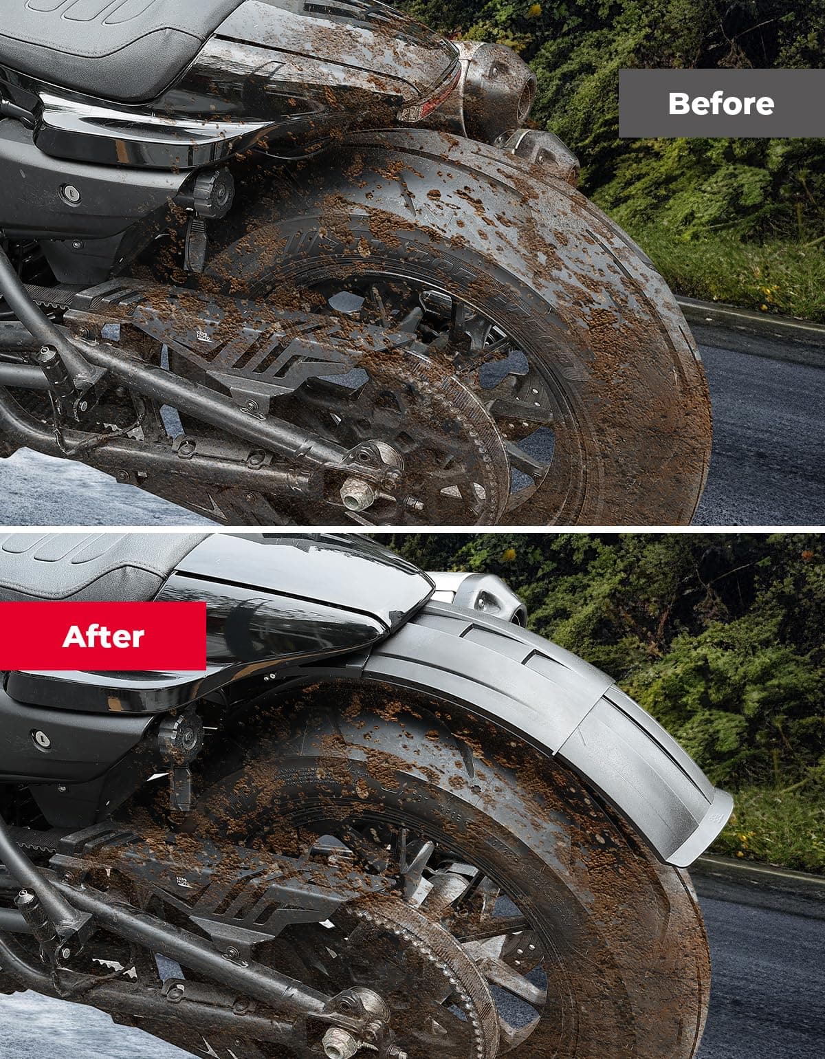 Rear Fender Scalable Concealed for Sportster S RH1250 2021-2025 - Image 2