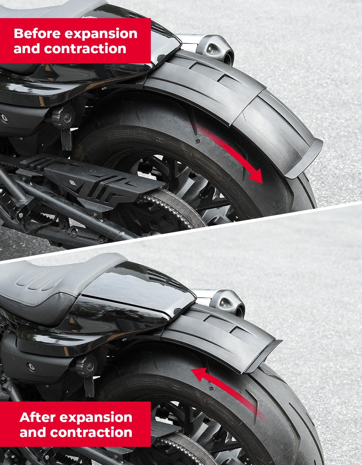 Rear Fender Scalable Concealed for Sportster S RH1250 2021-2025 - Image 3