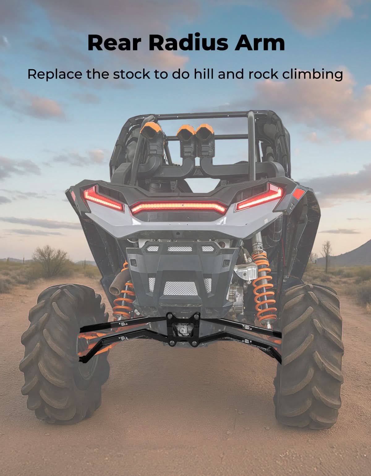 14-23 XP 1000 Rear Radius Arms for Polaris RZR XP 1000/RZR 4 1000 2014-2023 - Image 8