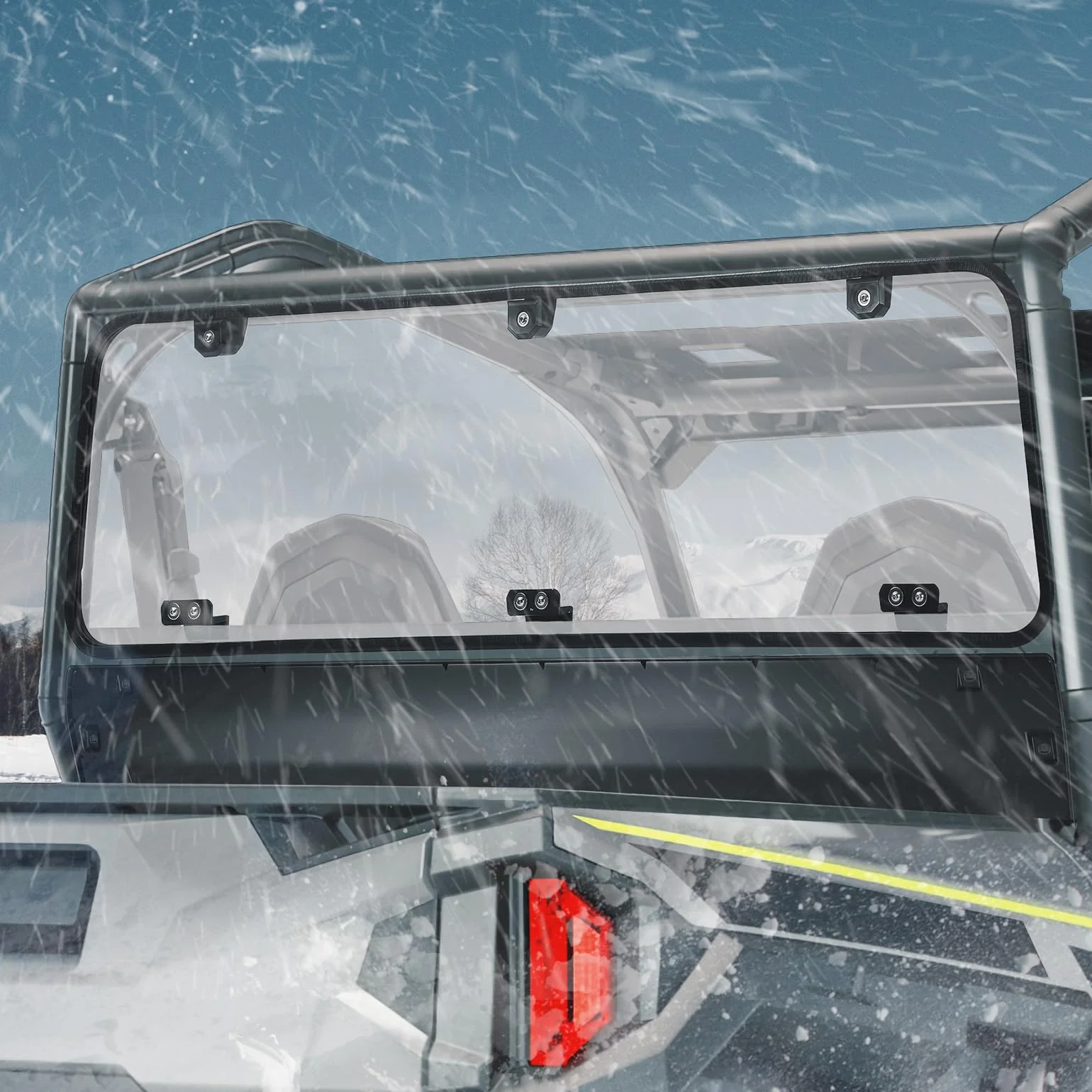 Rear Windshield Clear for Polaris General 1000 / 4 2016-2024 - Image 10