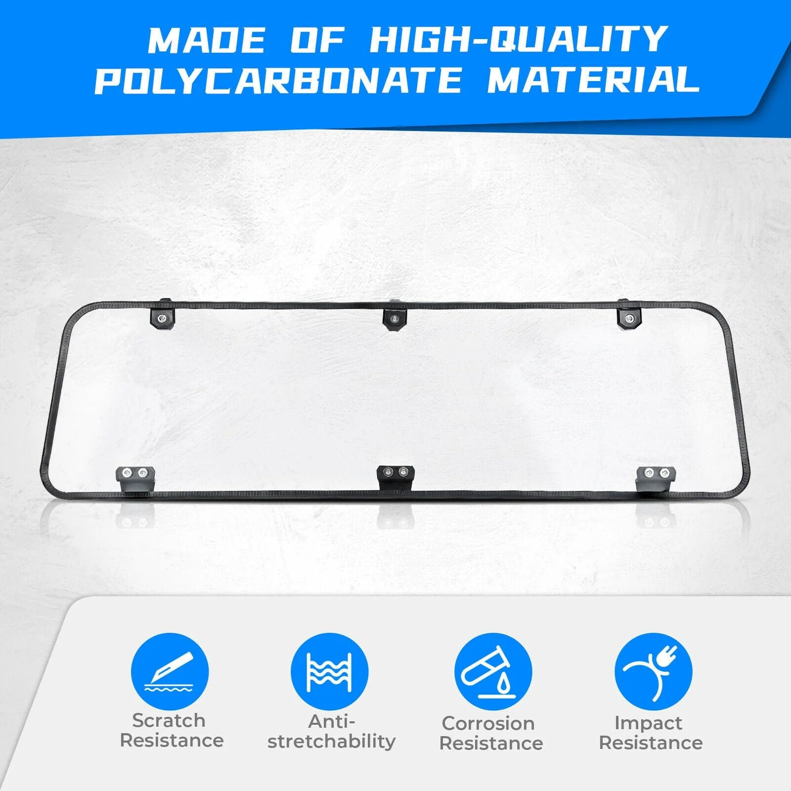 Rear Windshield Clear for Polaris General 1000 / 4 2016-2024 - Image 3