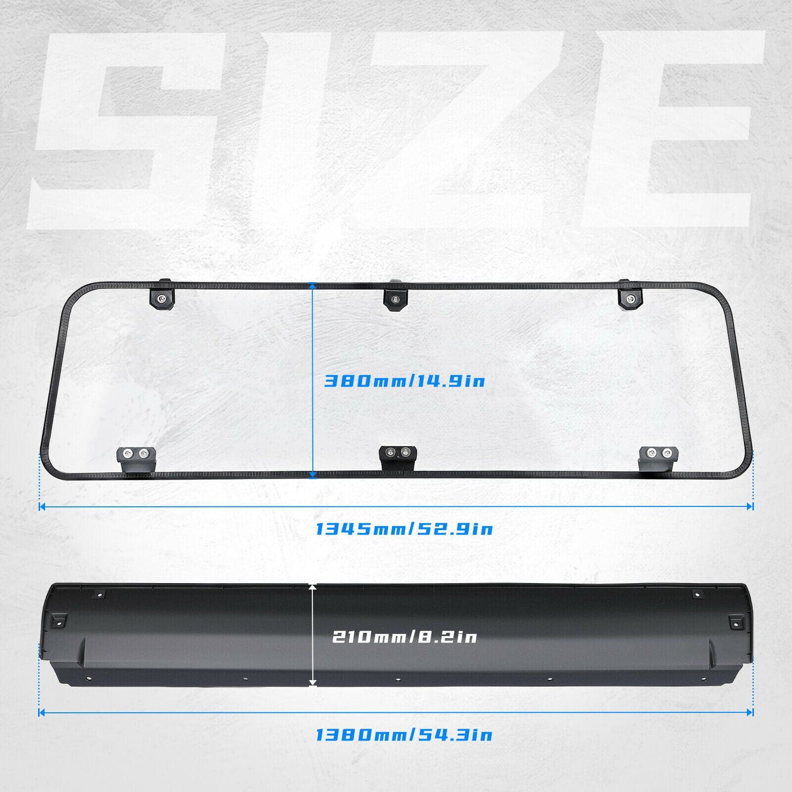Rear Windshield Clear for Polaris General 1000 / 4 2016-2024 - Image 8