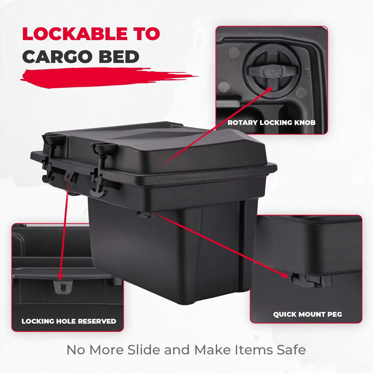 Removable 20L Cargo Storage Box & Storage Box for Can-Am Defender - Image 5