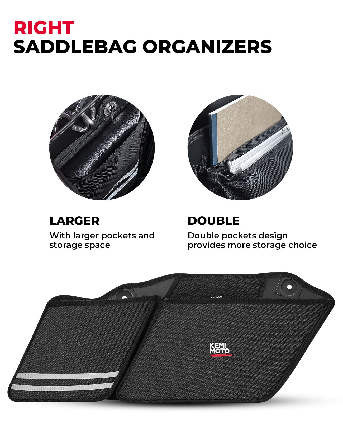 Saddle Bag Organizers for 2014-2024 Street Glide Road King Road Glide Electra Glide - Image 3