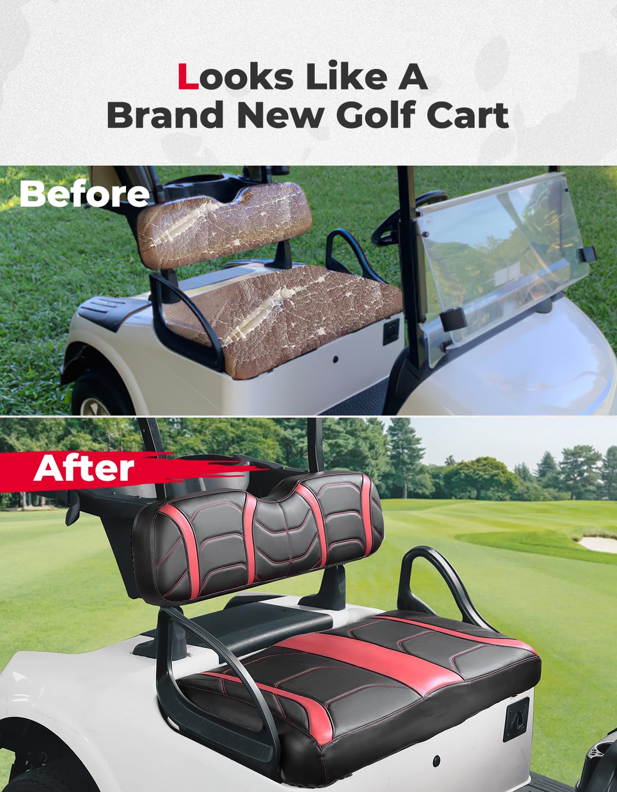 Golf Cart Front Seat Covers for EZGO RXV OEM Front Seats - Image 4