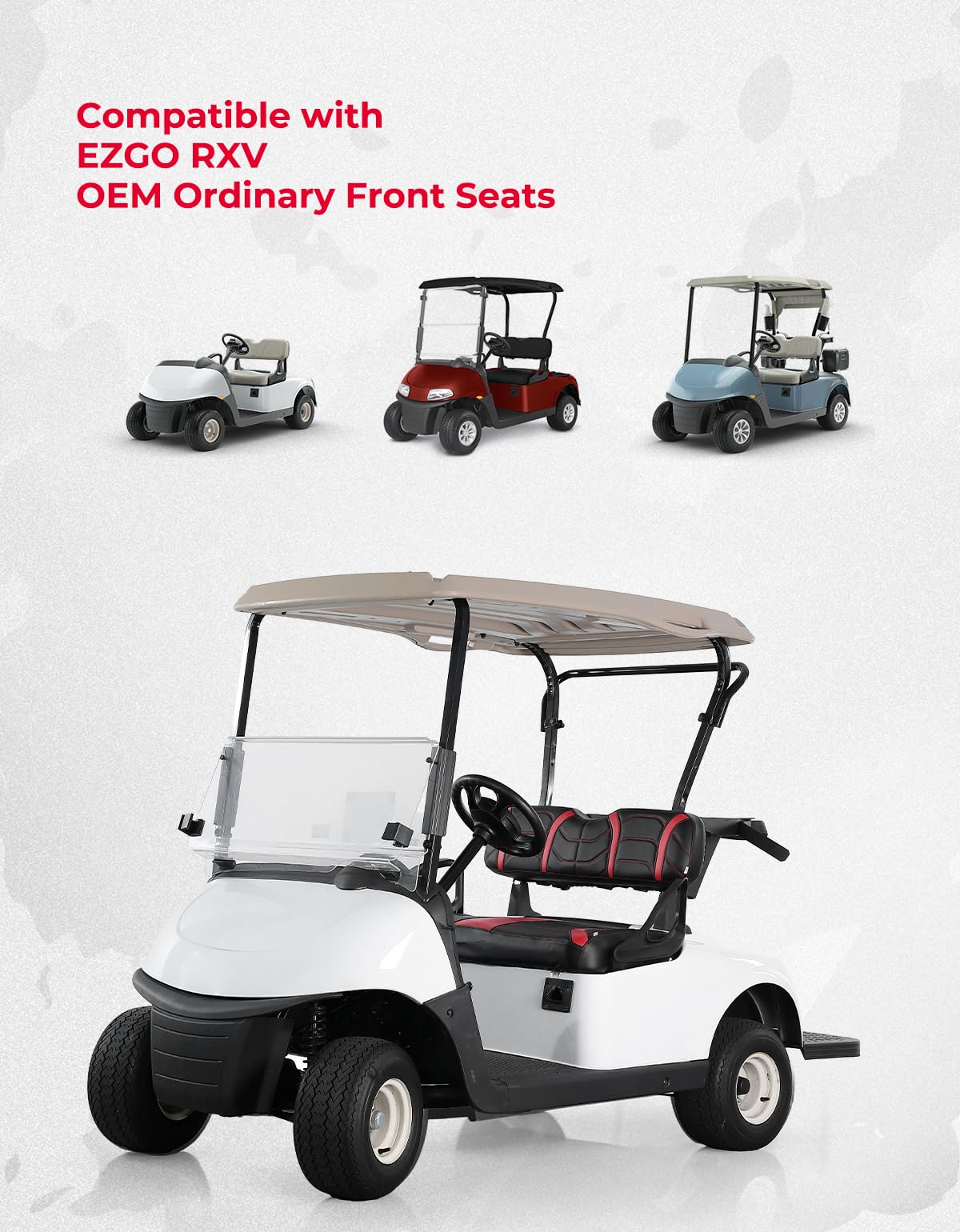 Golf Cart Front Seat Covers for EZGO RXV OEM Front Seats - Image 5