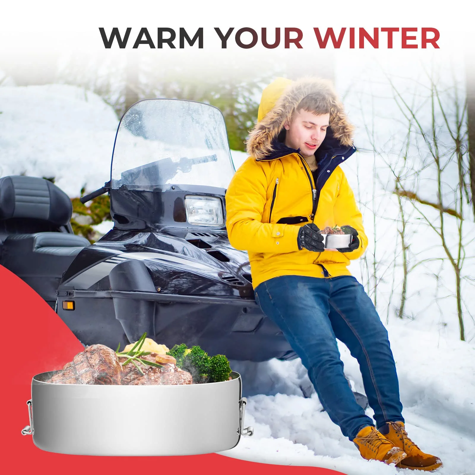 Snowmobile ATV/ UTV Exhaust Food Warmer Stainless - Image 7