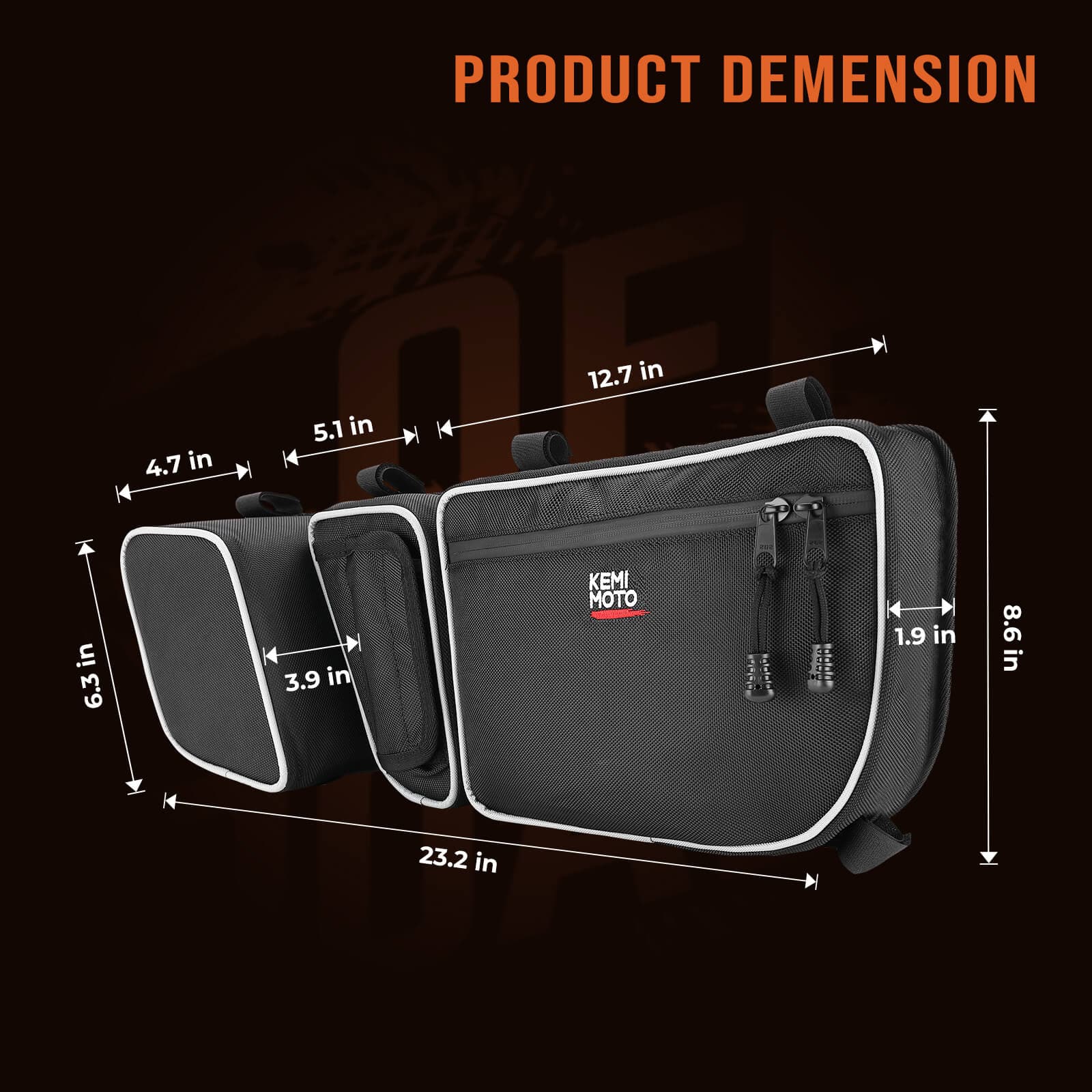Tablet Holder & Front Door Strorage Bags for Can-Am Maverick X3 MAX - Image 12