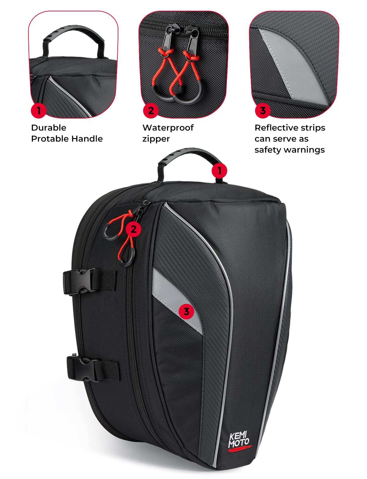 Tail Bags 18 Liters Expandable for Grom 2022-2024 - Image 5