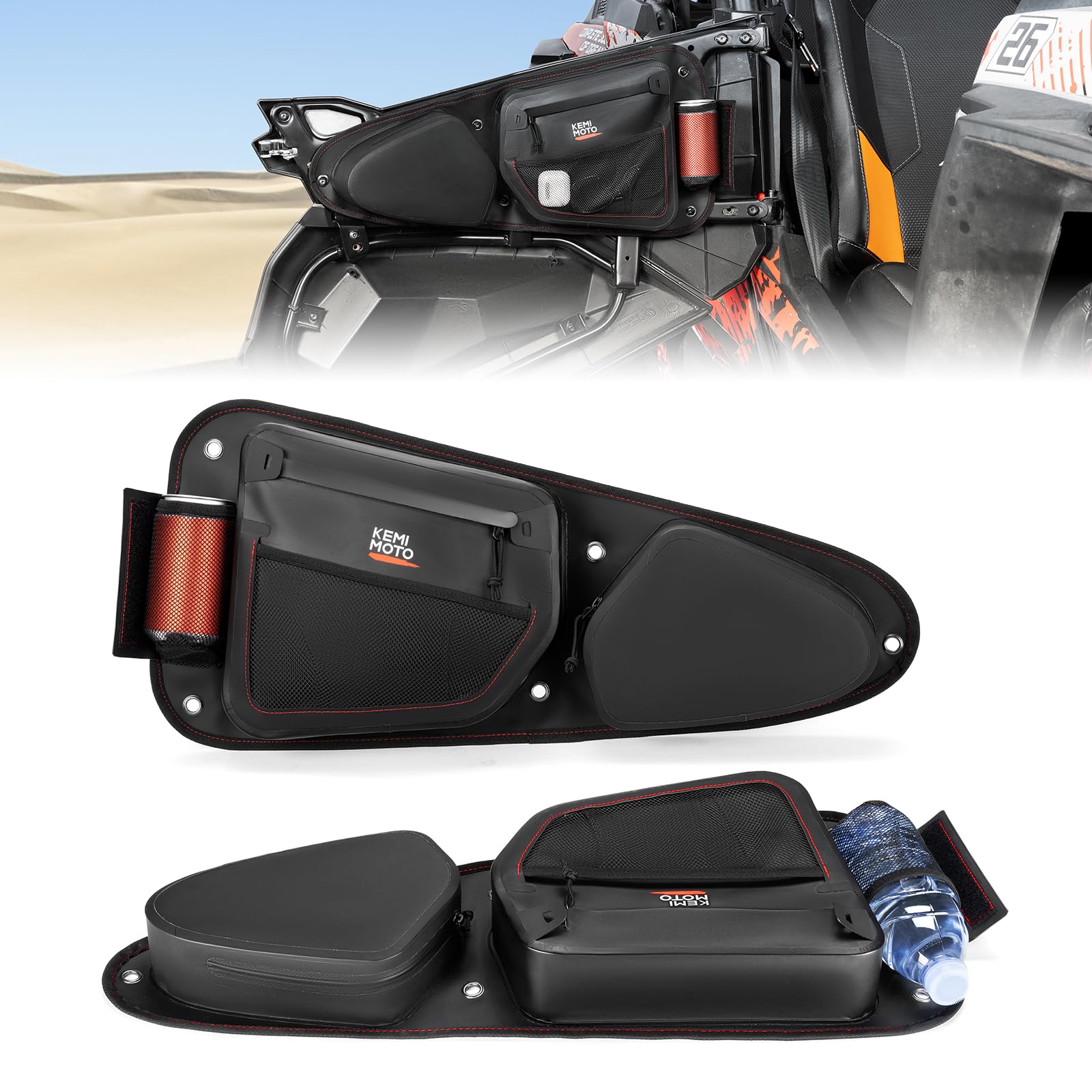 TPU New Fabric IPX6 Door Bags for Polaris RZR XP 1000 Trail S 900 2014-2023
