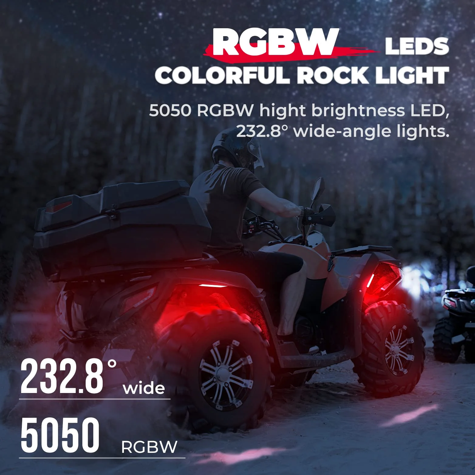 Universal 8 Pods RGB Rock Light Kit for UTV ATV Jeep Truck SUV Car - Image 4