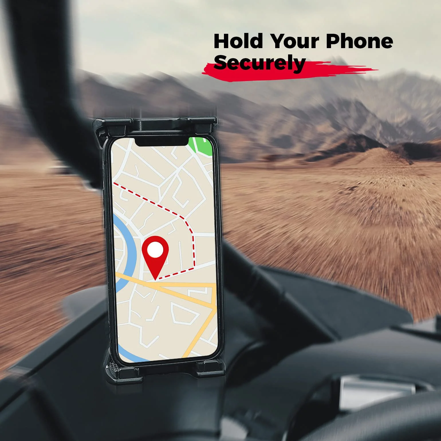 Universal Phone Holder for 0.6-1.25"/1.5-1.75" Roll Bar - Image 4